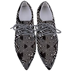 Formes Geometriques Etoiles/carres Women s Pointed Oxford Shoes by kcreatif