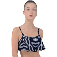 Formes Geometriques Etoiles/carres Frill Bikini Top