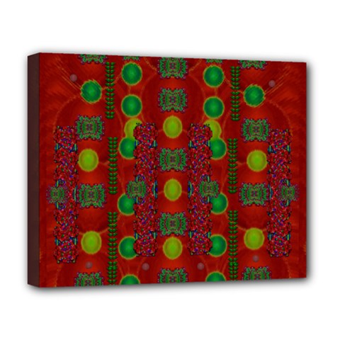 In Time For The Season Of Christmas Deluxe Canvas 20  X 16  (stretched) by pepitasart