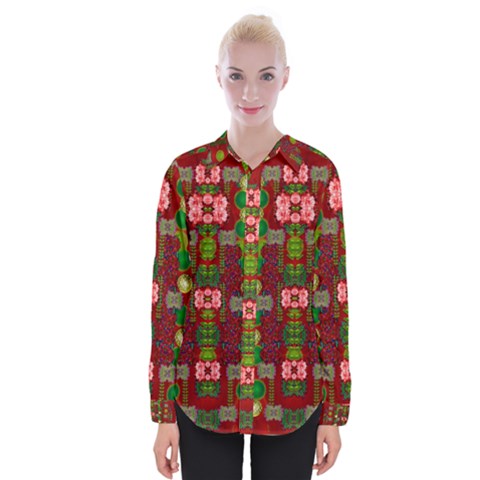 In Time For The Season Of Christmas An Jule Womens Long Sleeve Shirt by pepitasart