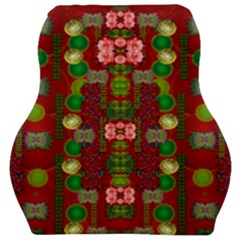 In Time For The Season Of Christmas An Jule Car Seat Velour Cushion  by pepitasart