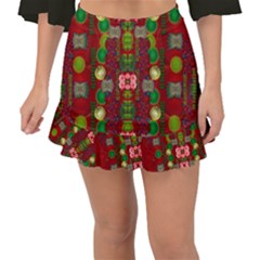 In Time For The Season Of Christmas An Jule Fishtail Mini Chiffon Skirt by pepitasart