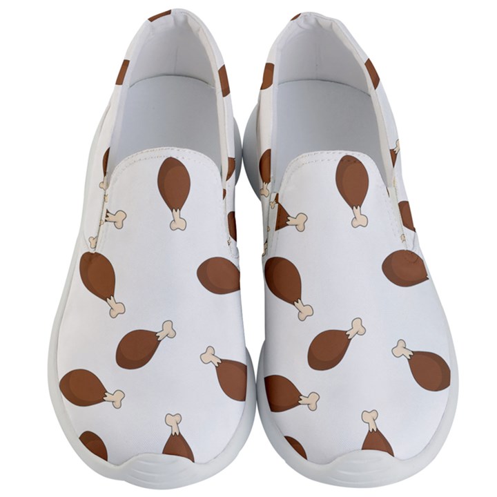 Turkey Leg Pattern - Thanksgiving Men s Lightweight Slip Ons