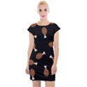 Turkey Leg Pattern - Thanksgiving Cap Sleeve Bodycon Dress View1