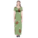 Turkey Leg Pattern - Thanksgiving Short Sleeve Maxi Dress View1