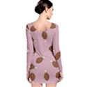 Turkey Leg Pattern - Thanksgiving Long Sleeve Bodycon Dress View2