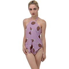 Turkey Leg Pattern - Thanksgiving Go With The Flow One Piece Swimsuit by Valentinaart