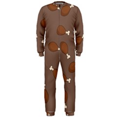 Turkey Leg Pattern - Thanksgiving Onepiece Jumpsuit (men)  by Valentinaart