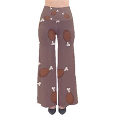 Turkey Leg Pattern - Thanksgiving So Vintage Palazzo Pants by Valentinaart