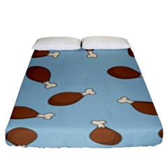 Turkey Leg Pattern - Thanksgiving Fitted Sheet (king Size)