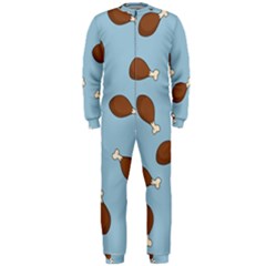 Turkey Leg Pattern - Thanksgiving Onepiece Jumpsuit (men)  by Valentinaart