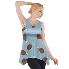 Turkey Leg Pattern - Thanksgiving Side Drop Tank Tunic