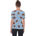 Turkey Leg Pattern - Thanksgiving Shoulder Cut Out Short Sleeve Top View2