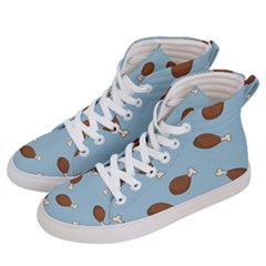 Turkey Leg Pattern - Thanksgiving Women s Hi-top Skate Sneakers