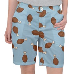 Turkey Leg Pattern - Thanksgiving Pocket Shorts by Valentinaart