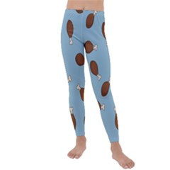 Turkey Leg Pattern - Thanksgiving Kids  Lightweight Velour Leggings