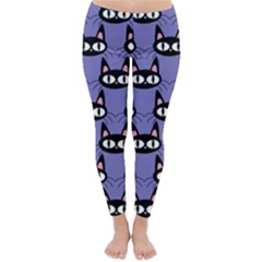 Cute Black Cat Pattern Classic Winter Leggings