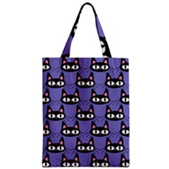 Cute Black Cat Pattern Zipper Classic Tote Bag by Valentinaart