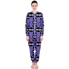 Cute Black Cat Pattern Onepiece Jumpsuit (ladies) 