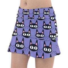 Cute Black Cat Pattern Tennis Skorts by Valentinaart