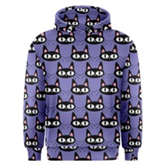 Cute Black Cat Pattern Men s Overhead Hoodie by Valentinaart