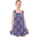 Cute Black Cat Pattern Kids  Cross Back Dress View1