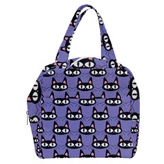 Cute Black Cat Pattern Boxy Hand Bag by Valentinaart