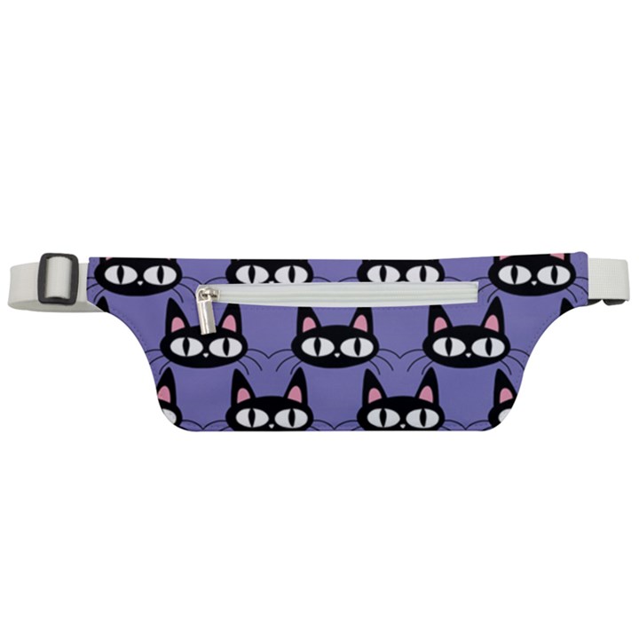 Cute Black Cat Pattern Active Waist Bag