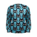 Cute Black Cat Pattern Women s Sweatshirt View1