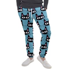 Cute Black Cat Pattern Men s Jogger Sweatpants by Valentinaart