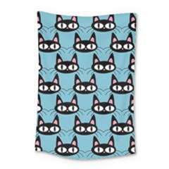 Cute Black Cat Pattern Small Tapestry