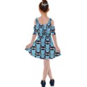 Cute Black Cat Pattern Kids  Shoulder Cutout Chiffon Dress View2