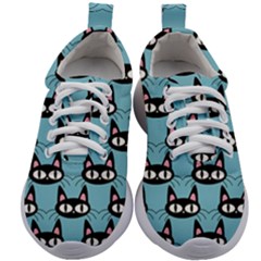 Cute Black Cat Pattern Kids Athletic Shoes