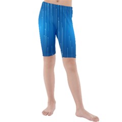 Abstract Rain Space Kids  Mid Length Swim Shorts