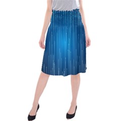 Abstract Rain Space Midi Beach Skirt