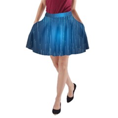 Abstract Rain Space A-line Pocket Skirt by HermanTelo