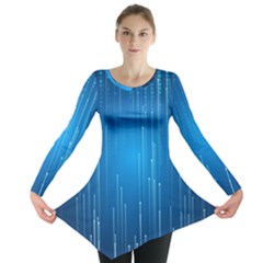 Abstract Rain Space Long Sleeve Tunic 