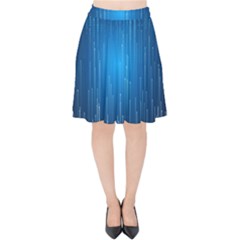 Abstract Rain Space Velvet High Waist Skirt by HermanTelo