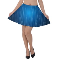 Abstract Rain Space Velvet Skater Skirt by HermanTelo