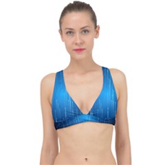 Abstract Rain Space Classic Banded Bikini Top