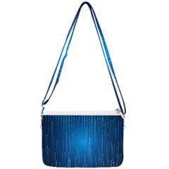 Abstract Rain Space Double Gusset Crossbody Bag