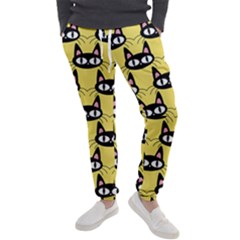 Cute Black Cat Pattern Men s Jogger Sweatpants by Valentinaart