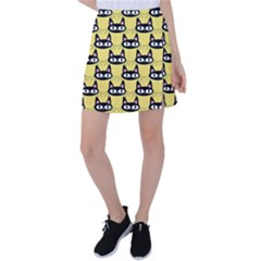 Cute Black Cat Pattern Tennis Skirt by Valentinaart