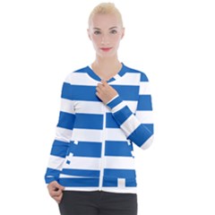 Greece Flag Greek Flag Casual Zip Up Jacket by FlagGallery