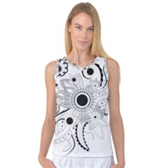 Floral Design Women s Basketball Tank Top by FantasyWorld7