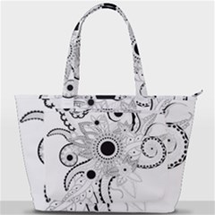 Floral Design Back Pocket Shoulder Bag 