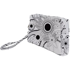 Floral Design Wristlet Pouch Bag (small)