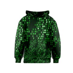 Abstract Plaid Green Kids  Pullover Hoodie by HermanTelo