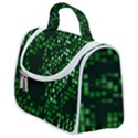 Abstract Plaid Green Satchel Handbag View1