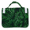 Abstract Plaid Green Satchel Handbag View3